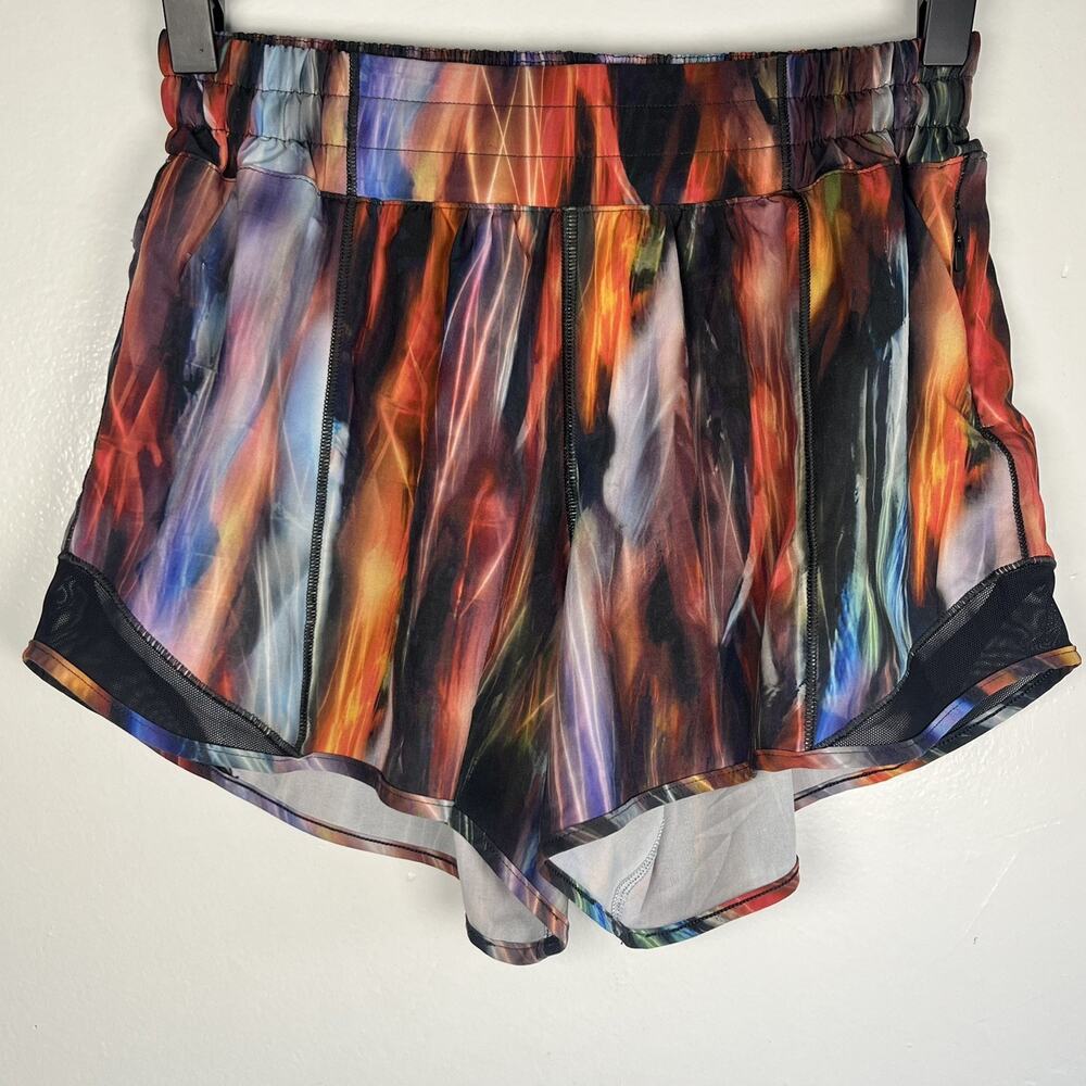 Lululemon Hotty Hot Shorts Chroma Fusion Multicolor Black Size 4 Activewear